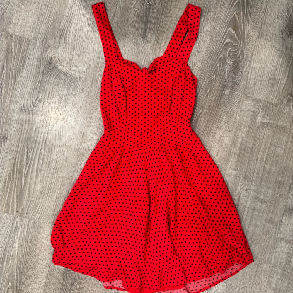 Forever 21 Red and Black Polka Dot Mini Dress